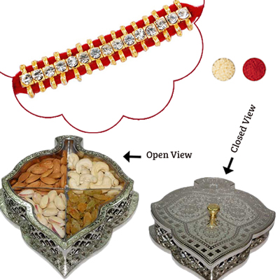 "Rakhi - SR-9160 -432(Single Rakhi), Dryfruit  Box DFB1000 - Click here to View more details about this Product